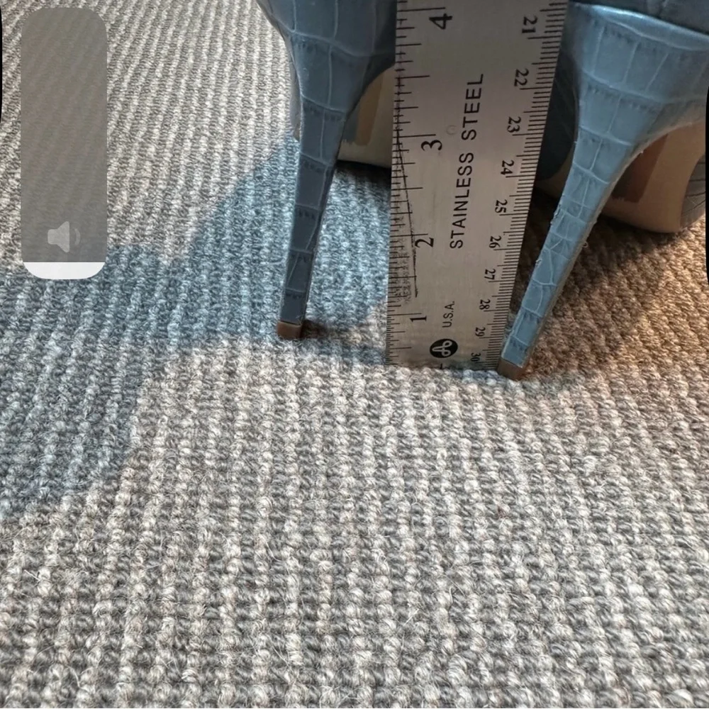 Sam Edelman Blue Croc-Embossed Heels - Picture 5 of 5